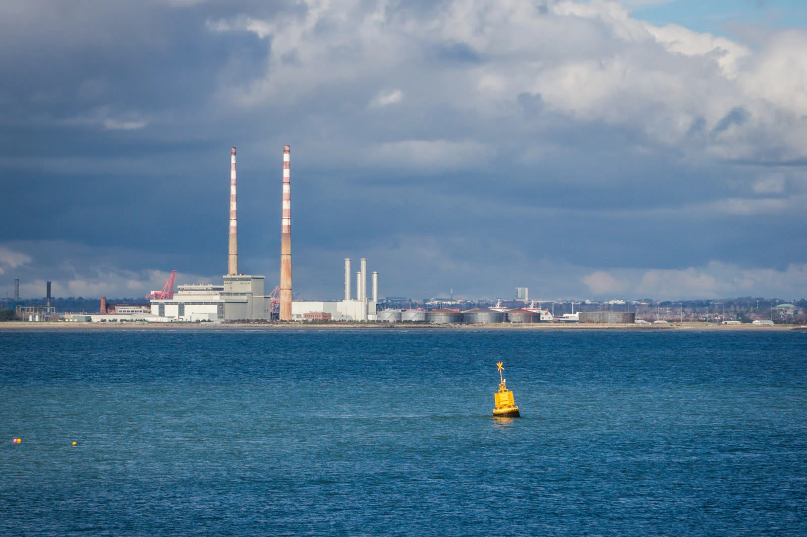 Harbour and marine infrastructure viewed across water