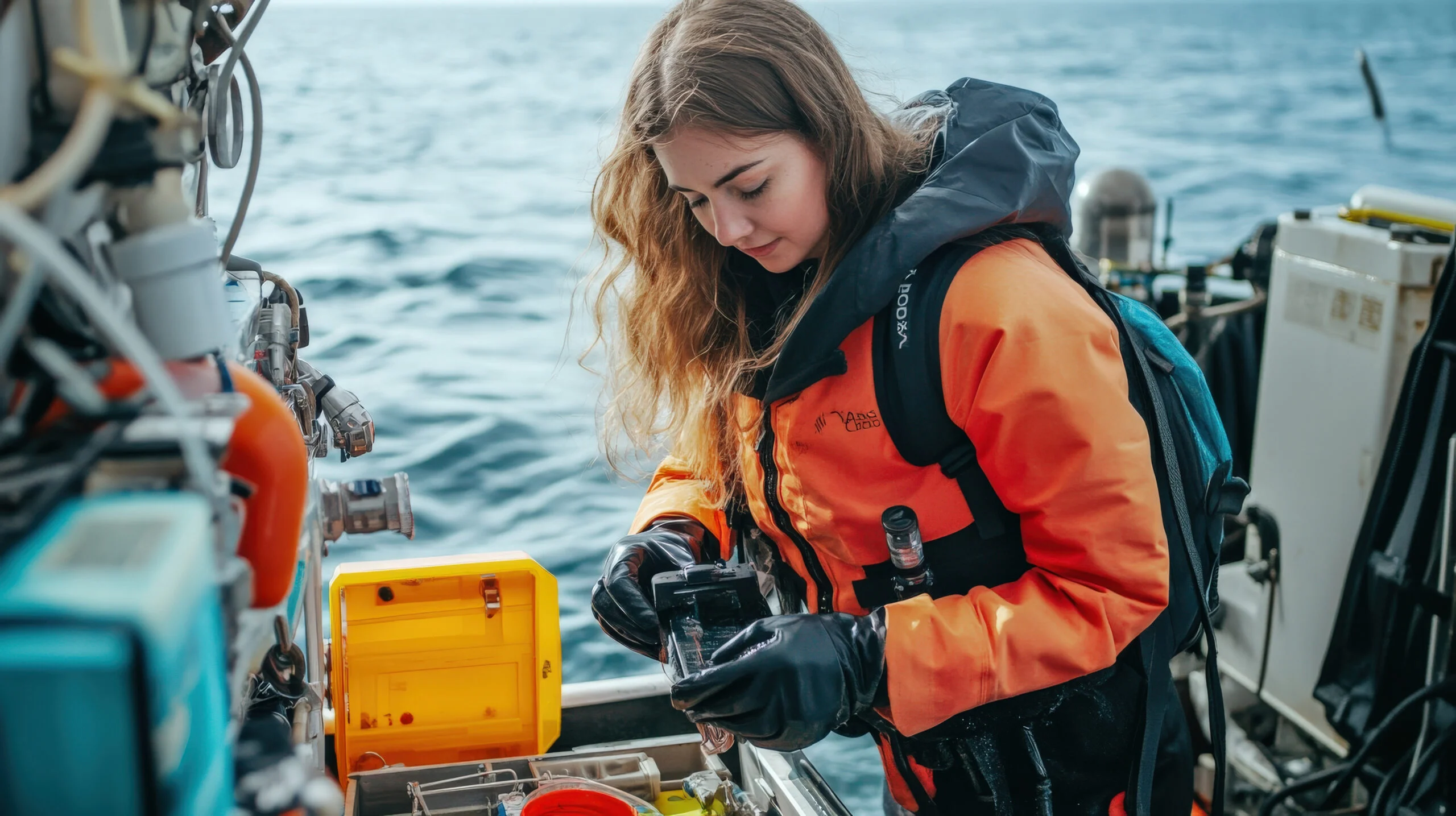 Marine research equipment representing funding support