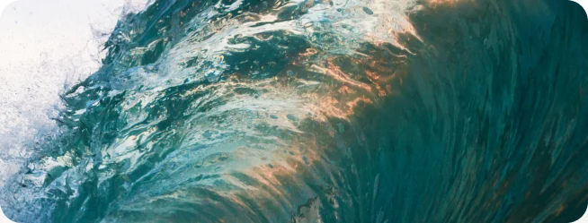 Ocean surface viewed from beneath the water
