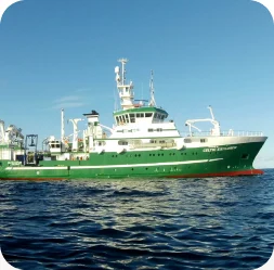 Marine Institute research vessel at sea