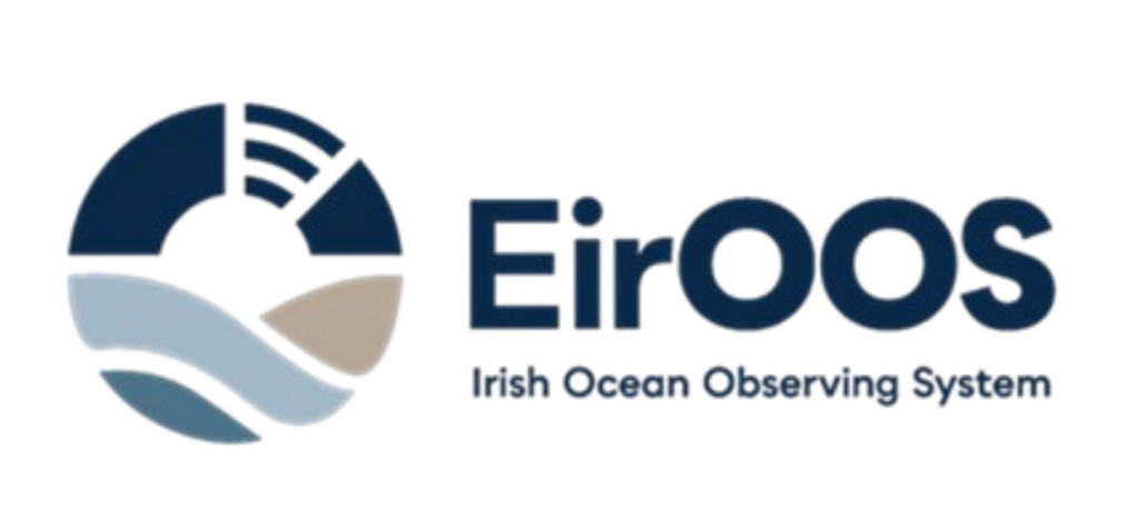 EirOOS logo with stylised ocean waves and monitoring signals beside the words “EirOOS, Irish Ocean Observing System.”