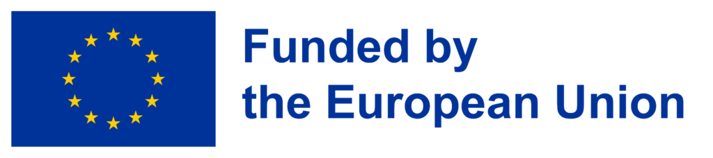 European Union flag beside the words “Funded by the European Union.”