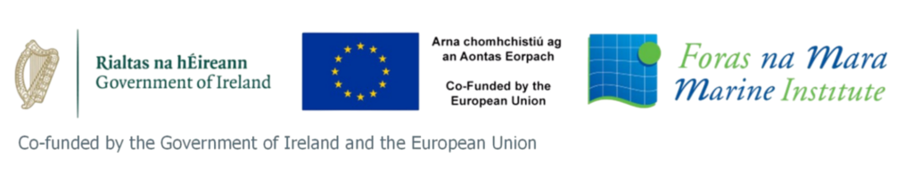 Government of Ireland, European Union co-funding and Marine Institute logos.